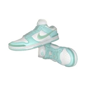 10N8/Nike Dunk Low DZ2944-101 Leather Sneaker White Light Blue Unisex Kids US 5